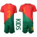 Portugal Pepe #3 Barnkläder Hemma matchtröja till baby VM 2022 Kortärmad (+ Korta byxor) Billigt